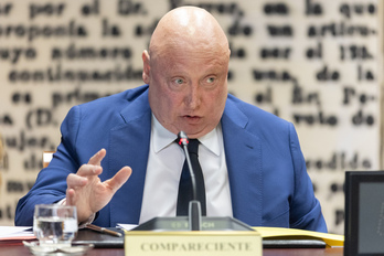El presidente de Forestalia, durante su comparecencia en la comisión del ‘caso Koldo’.