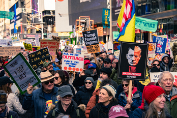 Marcha contra Trump en Nueva York.