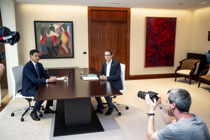 Pradales y Otxandiano, en una reunión en setiembre del pasado año.