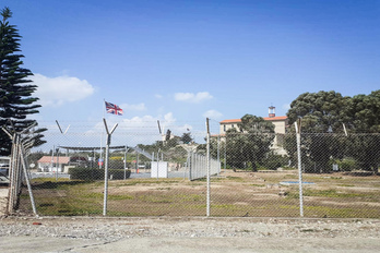 Una bandera británica en la base de Dhekelia, una las Zonas de Bases Soberanas Británicas (SBA).