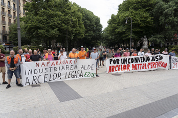 Anterior protesta de los trabajadores de ArcelorMittal.