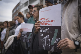 Justizia Aranarentzat plataformaren agerraldi bat, joan den astean.