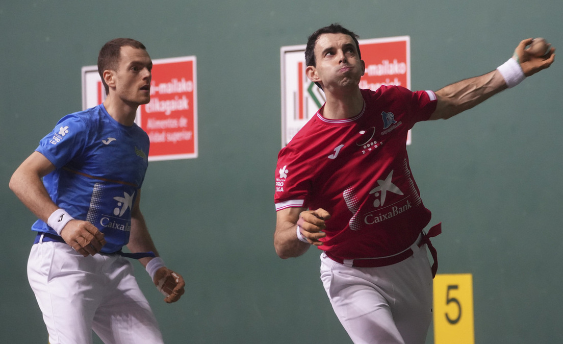 Jokin Altuna eta Unai Laso, gaur Nafarroa Arenako partidan.