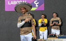 Imanol Lopezek erabat hunkituta bukatu zuen partida, senitartekoen, herritarren eta puntisten babespean.