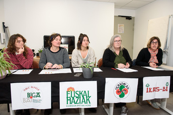 Baxoa Euskarazek martxoaren 26an Baionan egindako prentsaurrekoa.