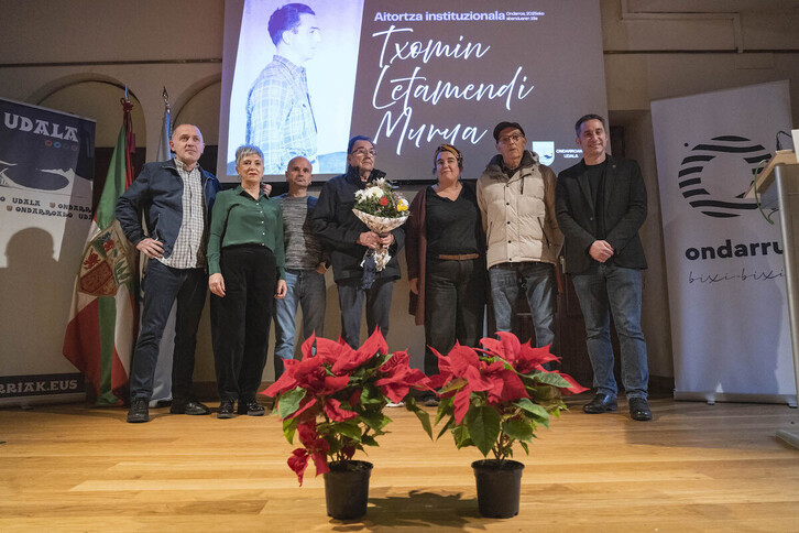 Hil zuten 75. urtemugan Letamendiren omenez Ondarroan egin zuten aitortza ekitaldia.