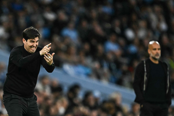 Iraola y Guardiola, en un Bournemouth-Manchester City.