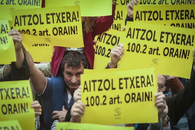 Aitzol Gogorzaren askatasuna eskatzeko Errenterian eginiko mobilizazioetako bat.