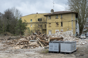 Zona del Infierno, en Ibaeta (Donostia), donde actualmente se está construyendo una promoción de viviendas.