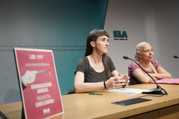 Mujika y Rioja, este jueves en la sede de ELA.