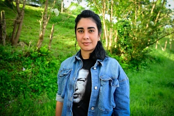 Albanys Montilla, militante de la Unión Comunera y viceministra de Movimiento Sociales, en su visita a Euskal Herria.