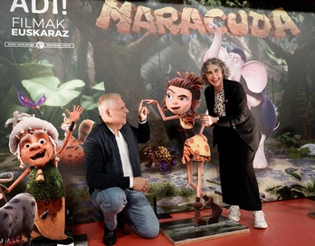 Alfonso Benegas e Ibone Bengoetxea, en el acto de este viernes.