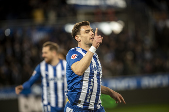 Boyé, en un partido en Mendizorrotza.