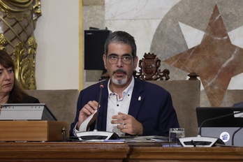 Eneko Goia, en su último pleno, el 16 de octubre de 2025.