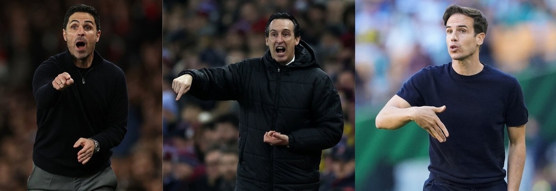 De izquierda a derecha: el donostiarra Mikel Arteta, el hondarribiarra Unai Emery y el iruindarra Iñigo Pérez.