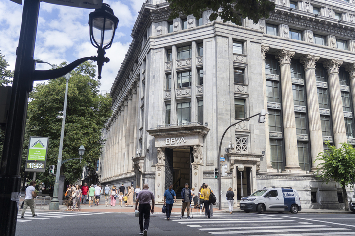 Sede del BBVA en la Gran Vía de Bilbo.