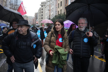 Xabier Amuriza, Francis Doctor Deseorekin, aurtengo urtarrileko euskal presoen aldeko manifestazioan.