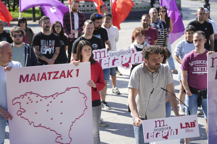 Igor Arroyo Maiatzaren Leheneko mobilizazioak iragartzeko agerraldian