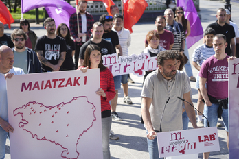 Igor Arroyo Maiatzaren Leheneko mobilizazioak iragartzeko agerraldian