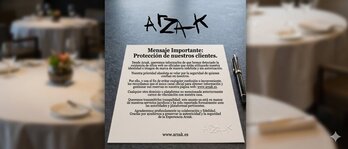 Advertencia que ha subido el restaurante Arzak a sus redes sociales.