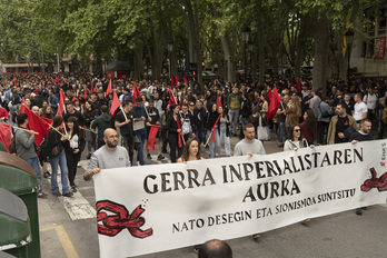 EHKSk Iruñean egin duen mobilizazioa. 