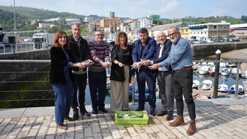 Las autoridades en Getaria, en el Antxua Eguna.