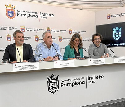 Armendariz, Asiron, Bueno y Mauleón, en la presentación del diagnóstico.