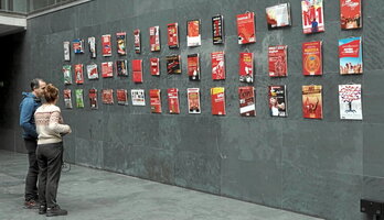 Exposición sobre la historia de LAB que fue censurada en octubre por el Ayuntamiento de Tutera.