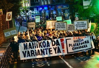 Manifestación que tuvo lugar en noviembre de 2025 en Ermua.