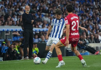 Aritz Elustondo, en el reciente partido ante el Getafe..