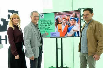 EHUk aurtengo graduazio-ekitaldia aurkezteko egin duen prentsaurrekoa.