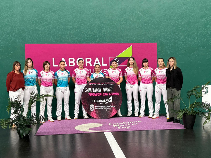 San Fermin Torneoan parte hartuko duten pilotariak, Labriten.