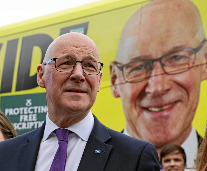 John Swinney busca un referéndum denegado por Londres.