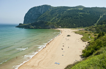 Playa de Laga, en Ibarrangelu, en una imagen de archivo.