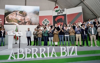 El presidente del EBB, Aitor Esteban, anunció el acto en el Aberri Eguna