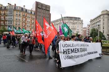 ELAk eta LABek Bilbon egindako manifestazioa.