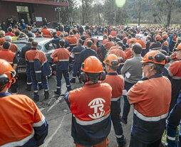 Imagen de una asamblea en la planta de Amurrio de Tubos Reunidos.