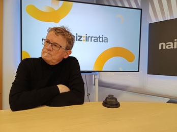 Mikel Mazkiaran, Donostiako estudioetan.