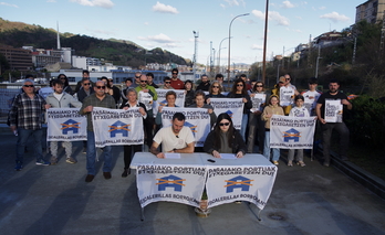 Comparecencia de los afectados por el desahucio de Escalerillas, en marzo del año pasado.