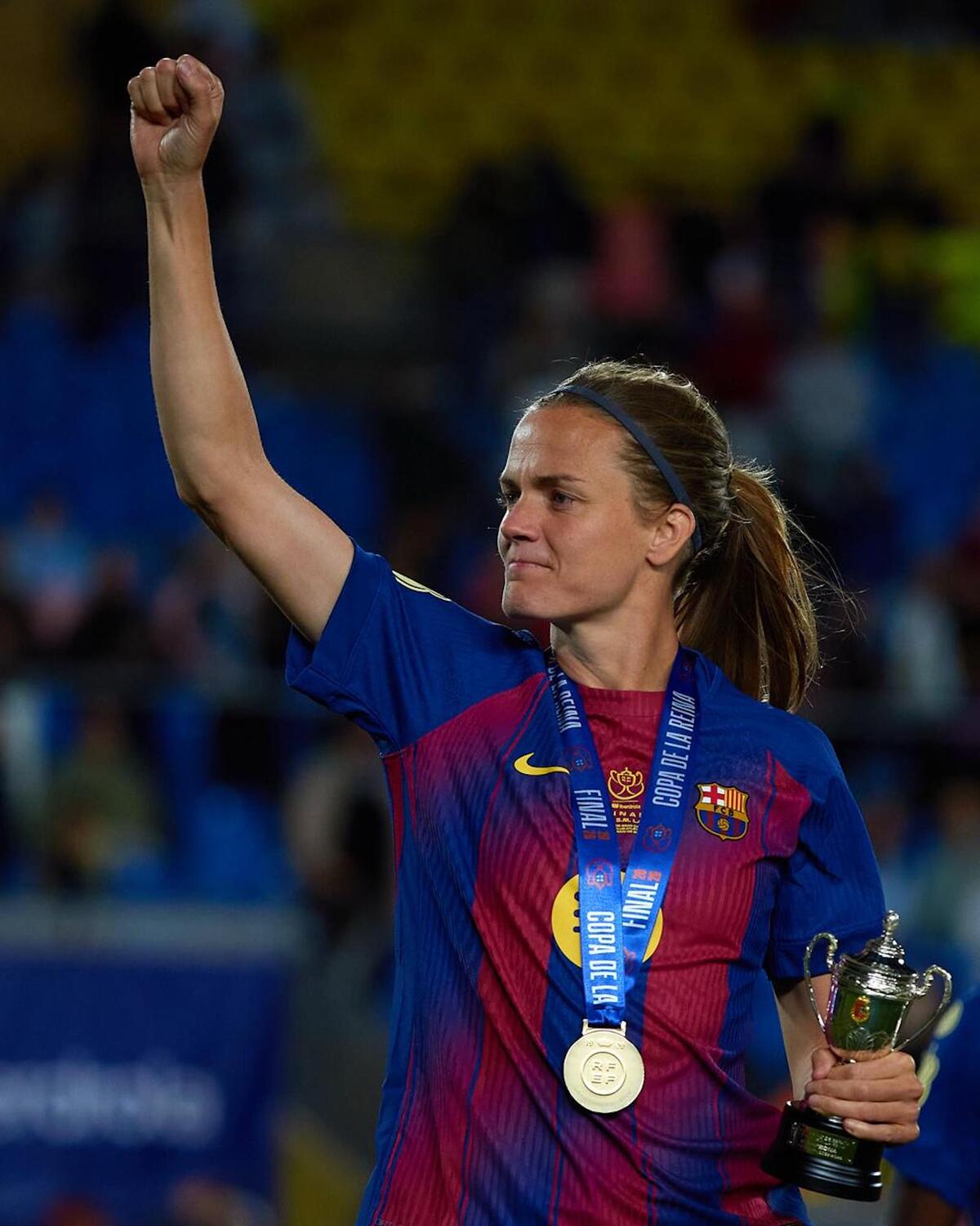 Irene Paredes engorda su palmarés con otro título de Copa. (FCB Femení)