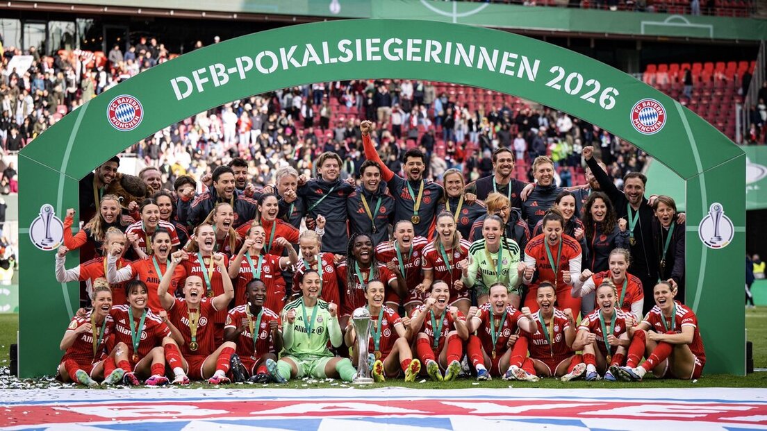 El Bayern celebra el título de Copa.