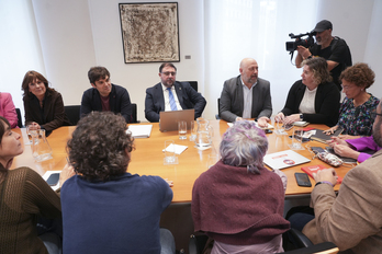 PSN, Geroa Bai y Contigo-Zurekin, reunidos este lunes.