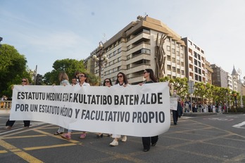 Medikuek Donostian egindako mobilizazioa.