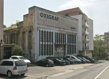 Pabellón de la empresa Oxigraf, en el barrio donostiarra de Herrera.