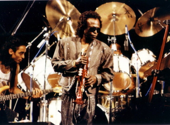 Miles Davis, en julio de 1989, en Nice Jazz Festival de Niza.