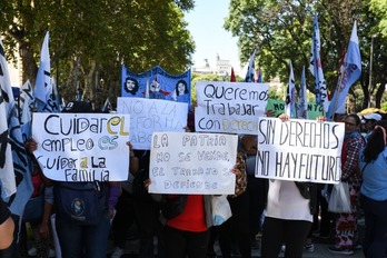 Manifestación contra la reforma laboral, frente al Congreso argentino, el 27 de febrero de 2026, en Buenos Aires.