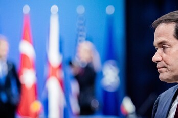 El secretario de Estado de EEUU, Marco Rubio, en la cumbre de la OTAN.