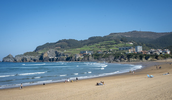 Imagen de archivo de la playa de Bakio. 