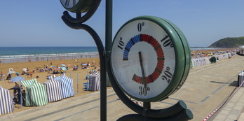 Muchas zonas de Euskal Herria han registrado altas temperaturas este fin de semana.