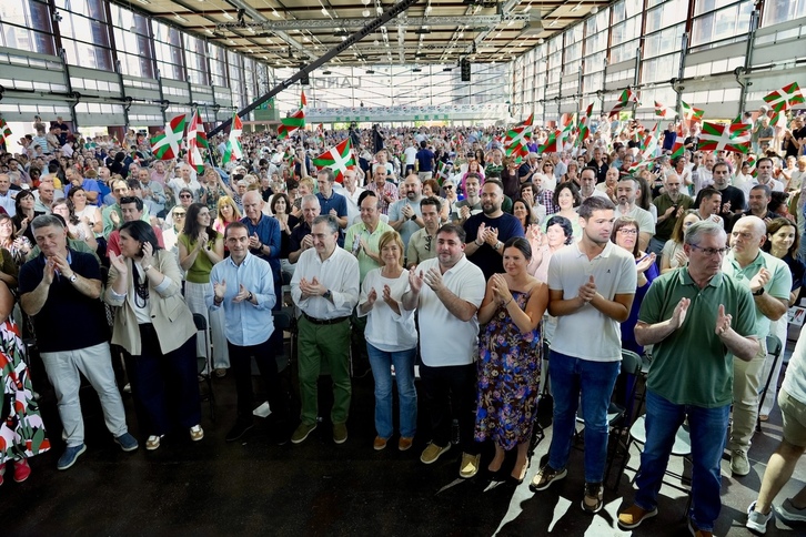 Imagen del acto preelectoral celebrado el domingo por el PNV en Landako Gunea de Durango.